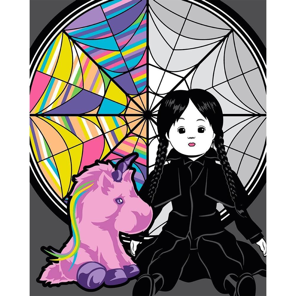 Картина по номерам Santi Венздей Жуткие куклы 40х50 см LED подсветка (955070) фото 1