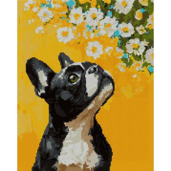 

Алмазная мозаика Santi Бульдог и цветы 40*50 см на подрамнике (956048)