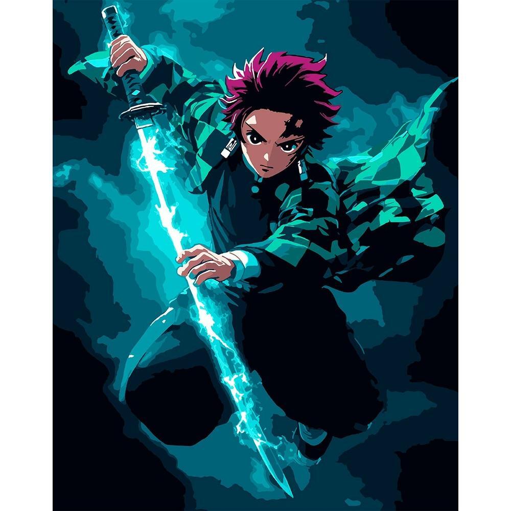 Картина по номерам Santi Клинок уничтожающий демонов Танджиро Камадо 40х50 см (954418) фото 1