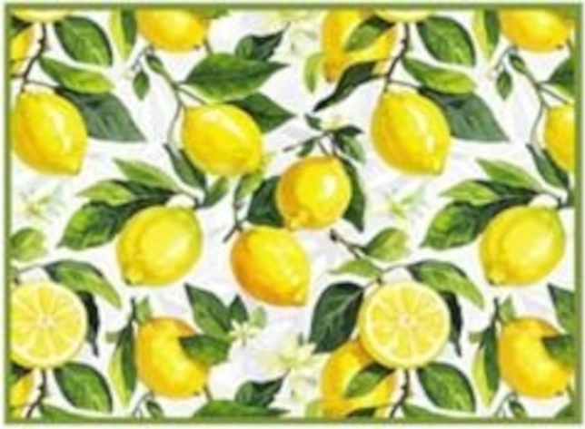 Коврик для сушки посуды ARDESTO Sicilian lemons 38x51см, зеленый (ART17LM) фото 1