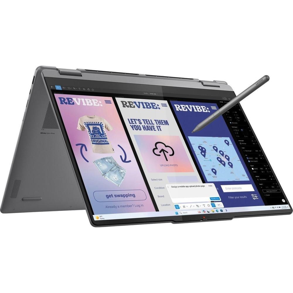 Ноутбук LENOVO Yoga 7 2-in-1 16ILL10 Luna Grey (83JT003LRA)фото1