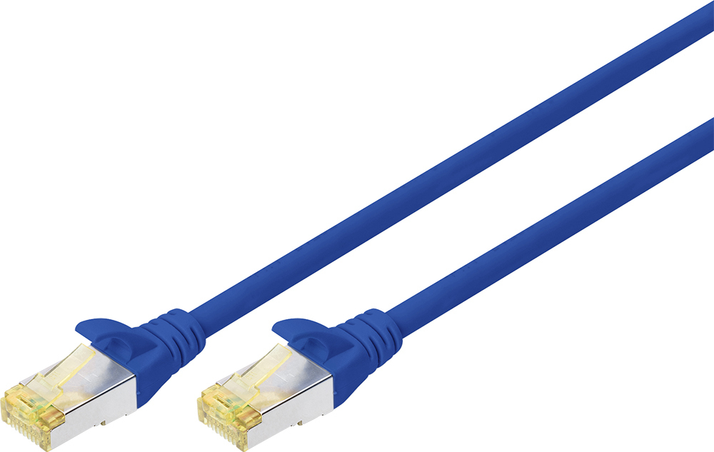 Патч-корд DIGITUS CAT 6a S-FTP, 0,25м, AWG 26/7, Cu, LSZH, синий (DK-1644-A-0025/B) фото 1