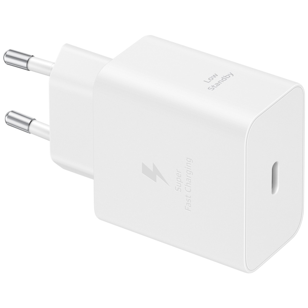 Зарядний пристрій мережевий Samsung 45Вт USB-С PD PPS, білий фото1
