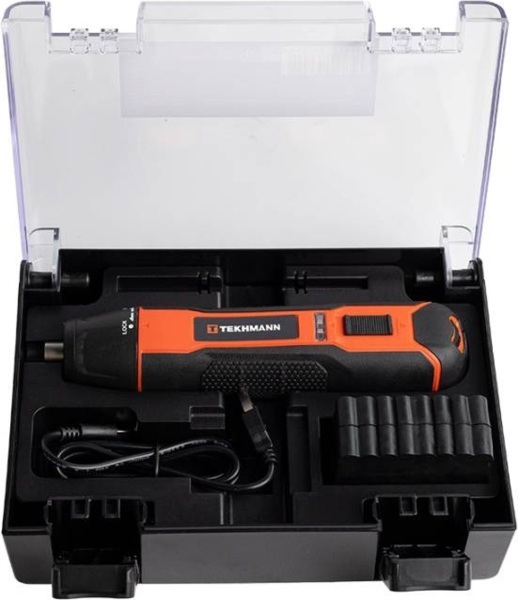 

Отвертка аккумуляторная Tekhmann TCS-3.6/1500 KIT 3.6В 1х1.5А·г (873400)