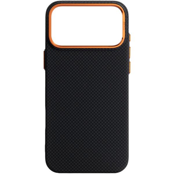 

Чехол ArmorStandart LikeCarbon2 SE MagCase для Apple iPhone 17 Pro Max Kevlar Black Orange (ARM89165)