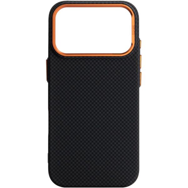 

Чехол ArmorStandart LikeCarbon2 SE MagCase для Apple iPhone 17 Pro Kevlar Black Orange (ARM89164)