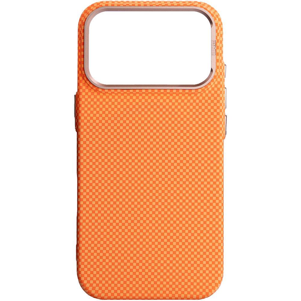 Чехол ArmorStandart LikeCarbon2 SE MagCase для Apple iPhone 17 Pro Kevlar Orange Rose Gold (ARM89168) фото1