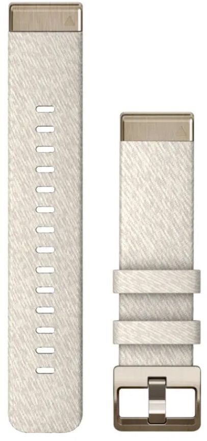 Ремінець Garmin Fenix 7S, 20mm QuickFit Cream Heathered Nylon Band (010-13102-07) фото1