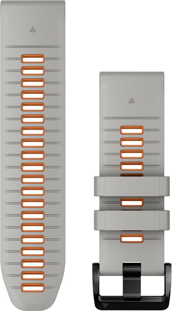 Ремешок Garmin EpixPRO (g2), 26mmQuickFit Gry/Ember Orang Silicone Band (010-13281-02) фото 1