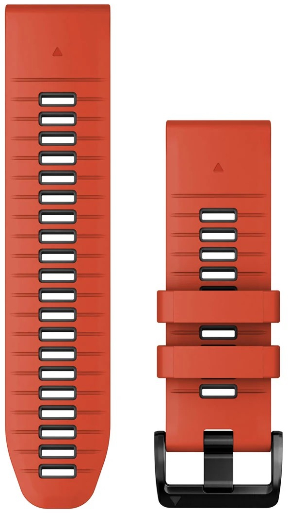 Ремешок Garmin EpixPRO (g2), 26mm QuickFit FlameRed/Grpt Silicone Band (010-13281-04) фото 1