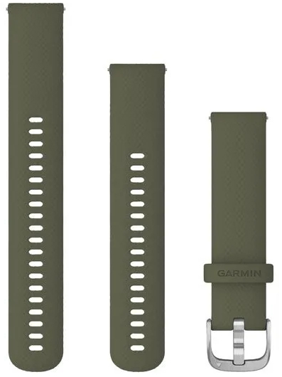 Ремешок Garmin Vivomove, Style, 20mm, Silicone, Silver, Moss Band (010-12924-11) фото 1