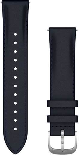 Ремешок Garmin Vivomove, Luxe, 20mm, Leather, Silver, Navy Leather Band (010-12924-20) фото 1