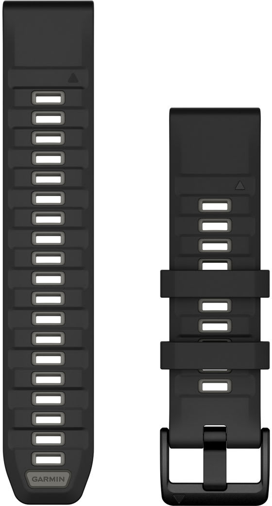 Ремешок Garmin Fenix 8, 22mm, QF Blk/Pebble Gry Silicone Band (010-13392-00) фото 1