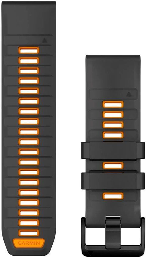 Ремешок Garmin Fenix 8, 26mm, QF Graphite/SparkOrg SiliconeBnd (010-13393-05) фото1