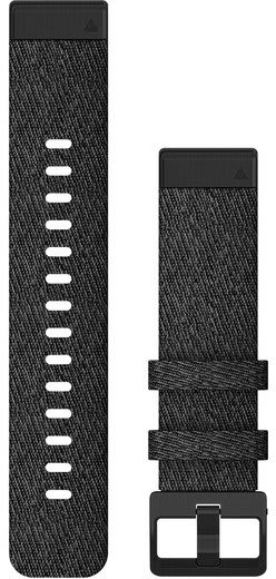 Ремешок Garmin Fenix 6s 20mm QuickFit Heathered Black Nylon with Black Hardware (010-12875-00) фото 1