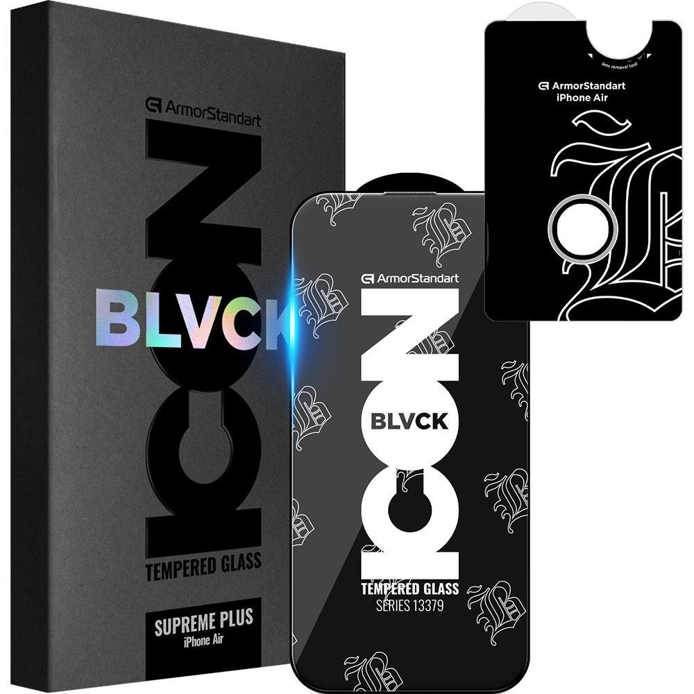 Защитное стекло ArmorStandart Supreme Plus Black Icon для Apple iPhone Air (ARM86405) фото 1