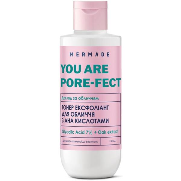 Тонер эксфолиант для лица Mermade Glycolic Acid 7% & Oak extract с АНА кислотами 150 мл