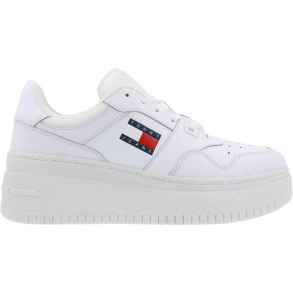 Кеды женские Tommy Jeans Tjw Retro Basket Flatform Ess EN0EN02506-YBS 38 белые фото 