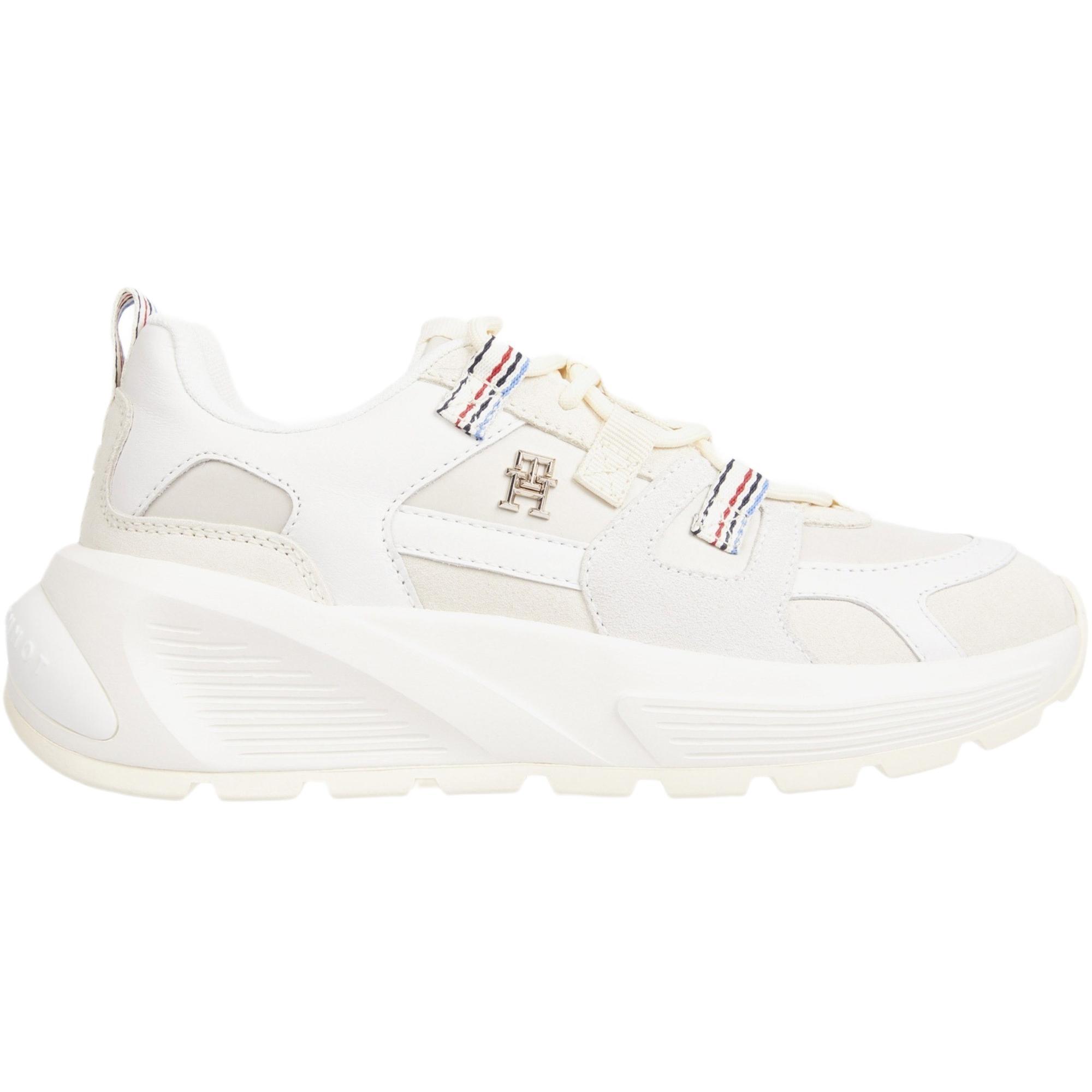 Кроссовки женские Tommy Hilfiger Fashion Chunky Runner Stripes FW0FW07674-AEF 37 белые фото 1