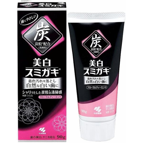 Отбеливающая зубная паста Kobayashi Sumigaki Whitening с древесным углем 90 г