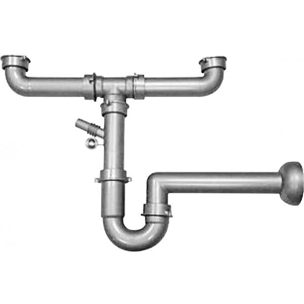 

Сифон для двочашевой мойки Franke, серый (112.0624.475)