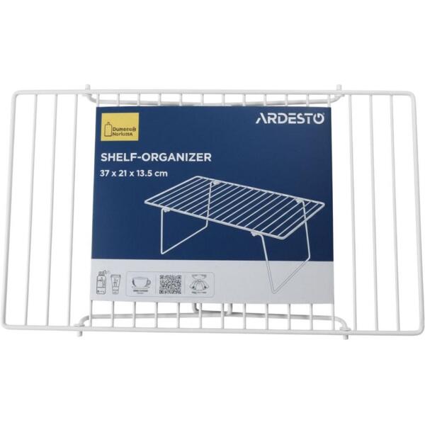 

Полка-органайзер ARDESTO 37x21x13.5см, металл, белый (ARHK4507W)