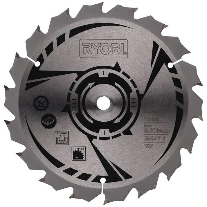 Диск пиляльний Ryobi SB254T24A1 150х10-18T (5132002579)фото1