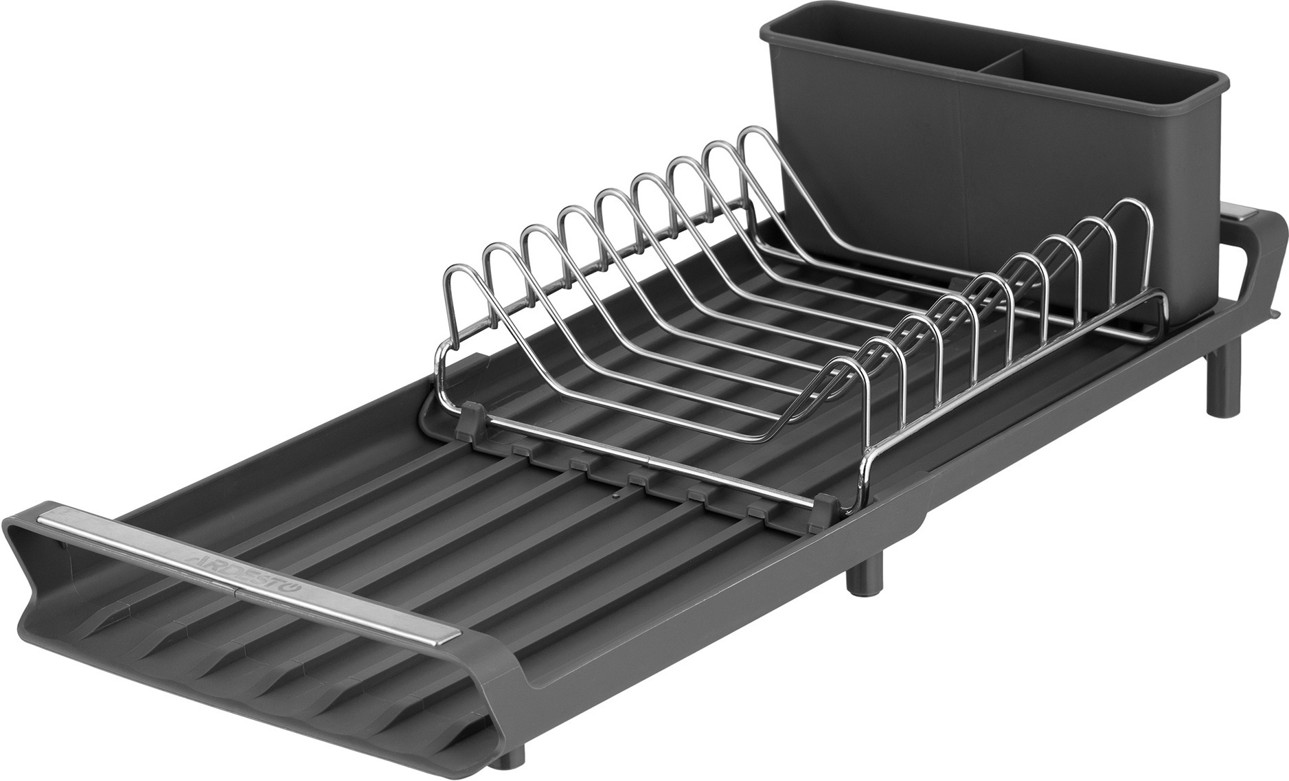 Сушарка для посуду з підставкою ARDESTO Minimalism 46.5x19.5x9.5см, сірий (ARHK4103GS)фото1