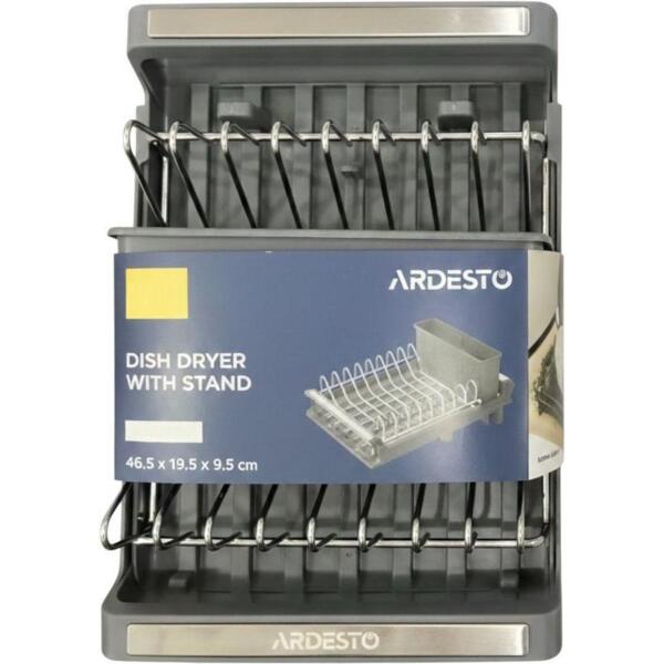 

Сушилка для посуды с подставкой ARDESTO Minimalism 46.5x19.5x9.5см, серый (ARHK4103GS)