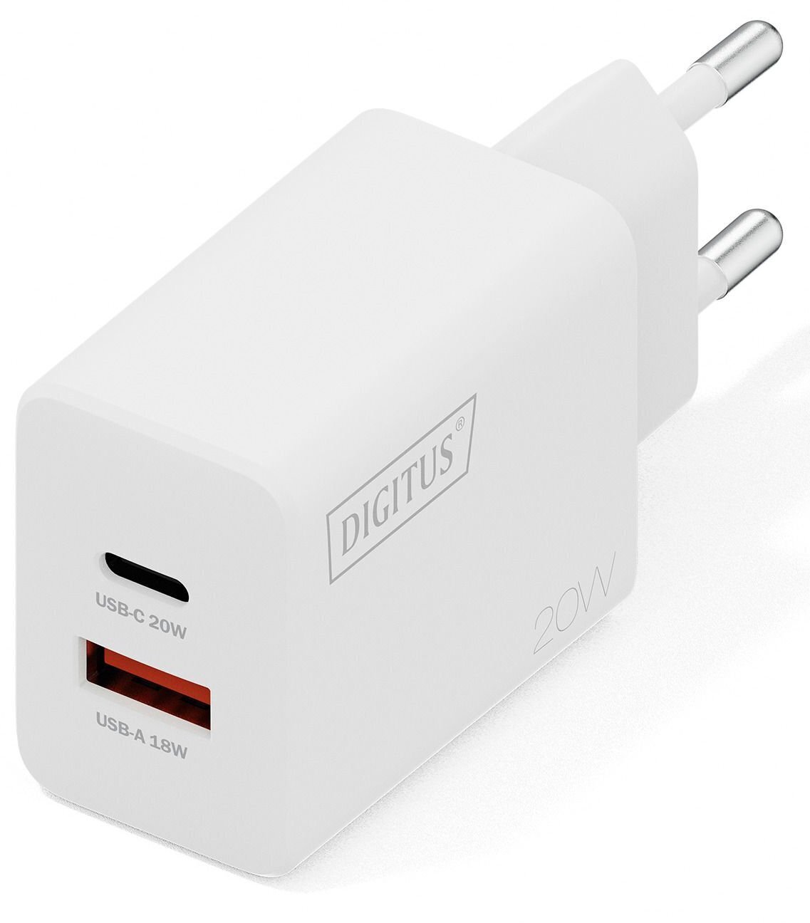 Зарядний пристрій DIGITUS 1хUSB-C, 1хUSB-A, 20Wфото1