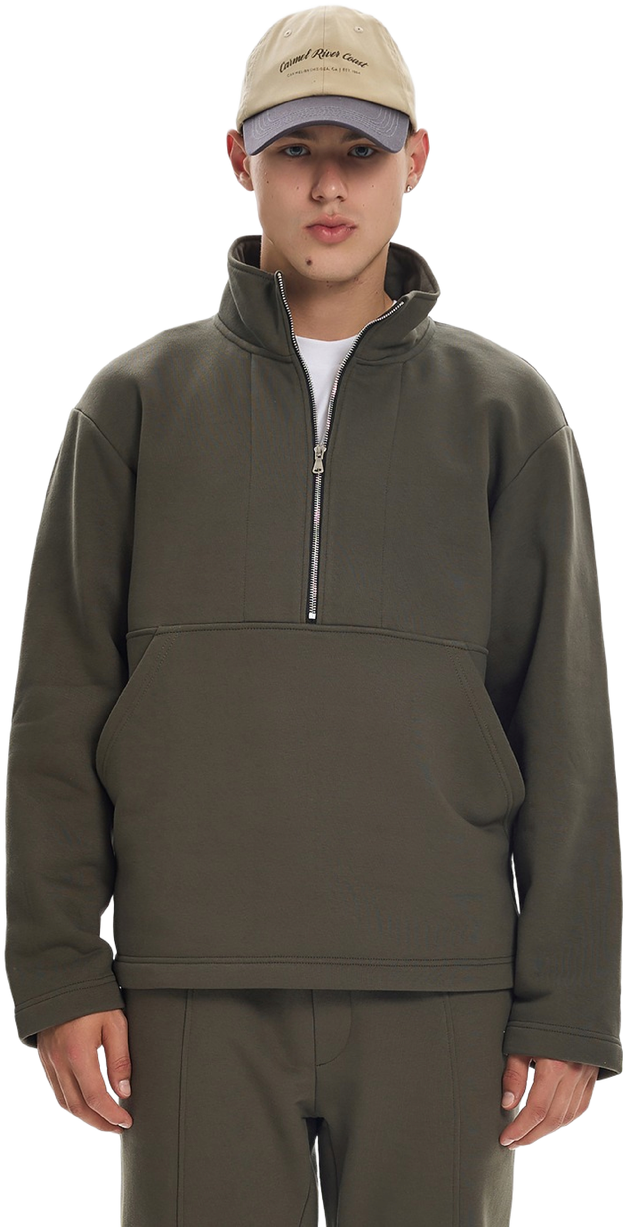 Толстовка утепленная мужская Roza 241224 M оливковая фото 1