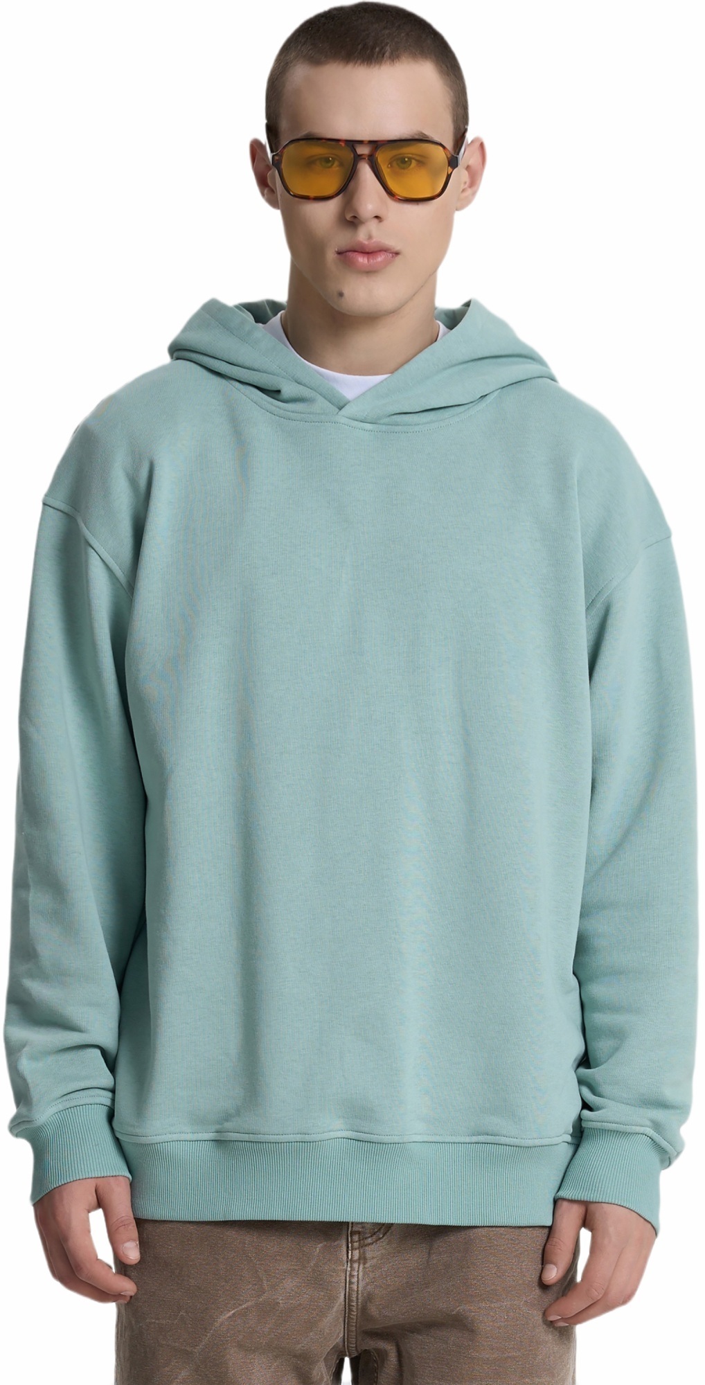 Худі чоловіче Roza 240619 S темно-бірюзовефото1