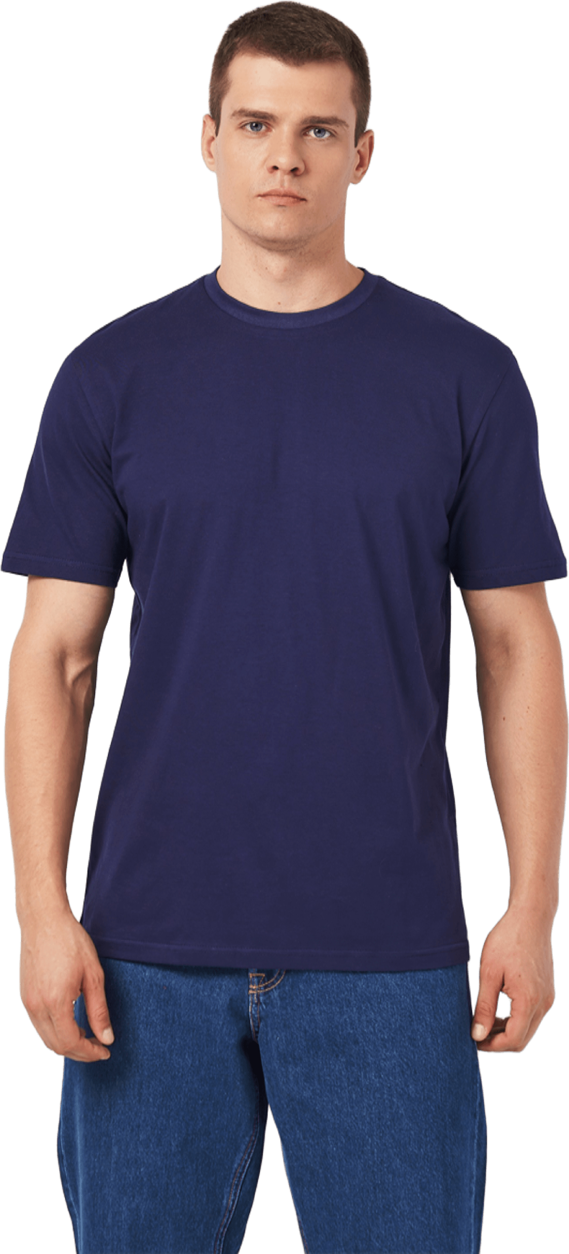 Футболка бавовняна чоловіча Roza 231101 2XL синяфото1