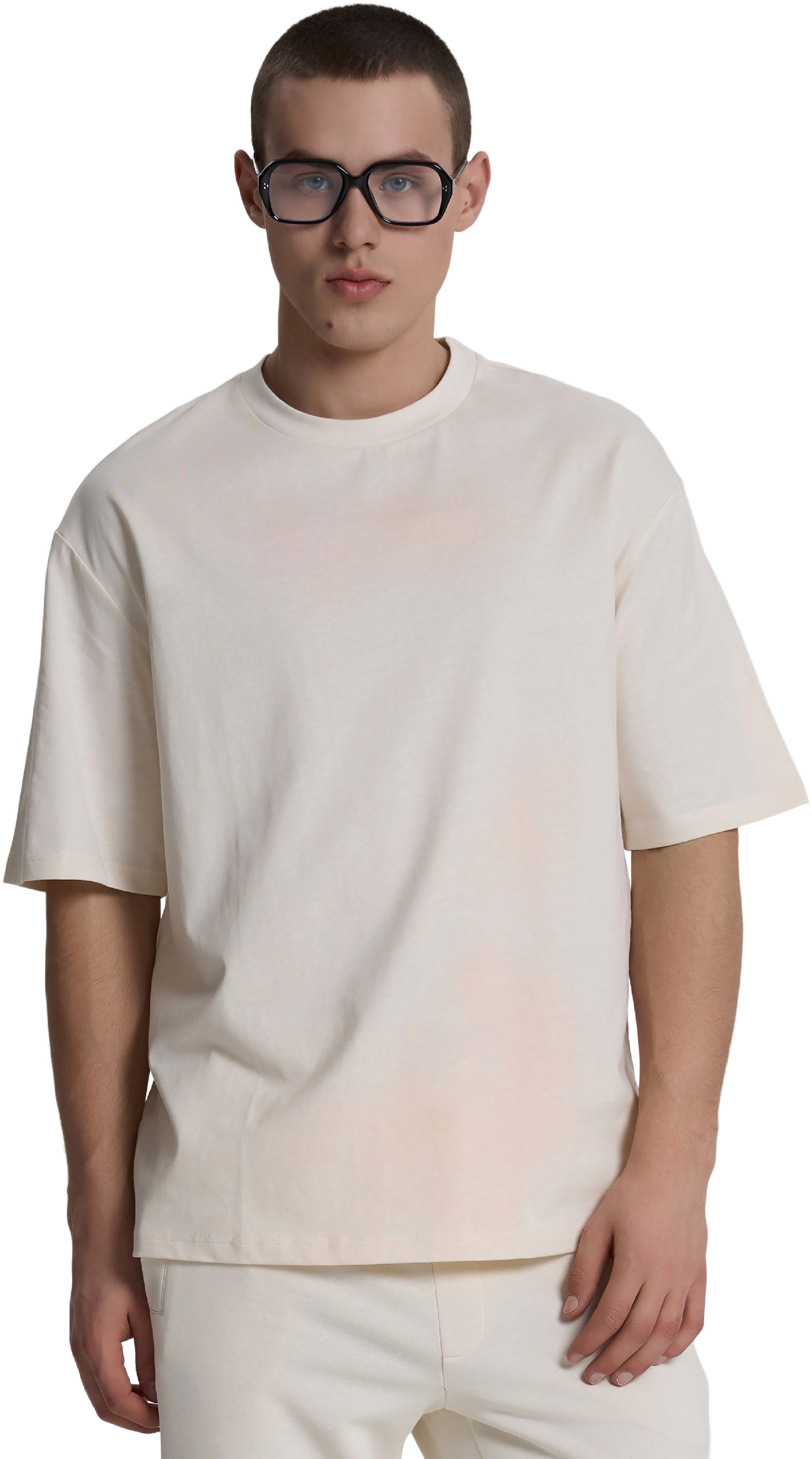 Футболка хлопковая мужская Roza 230926 M светло-бежевая фото 1