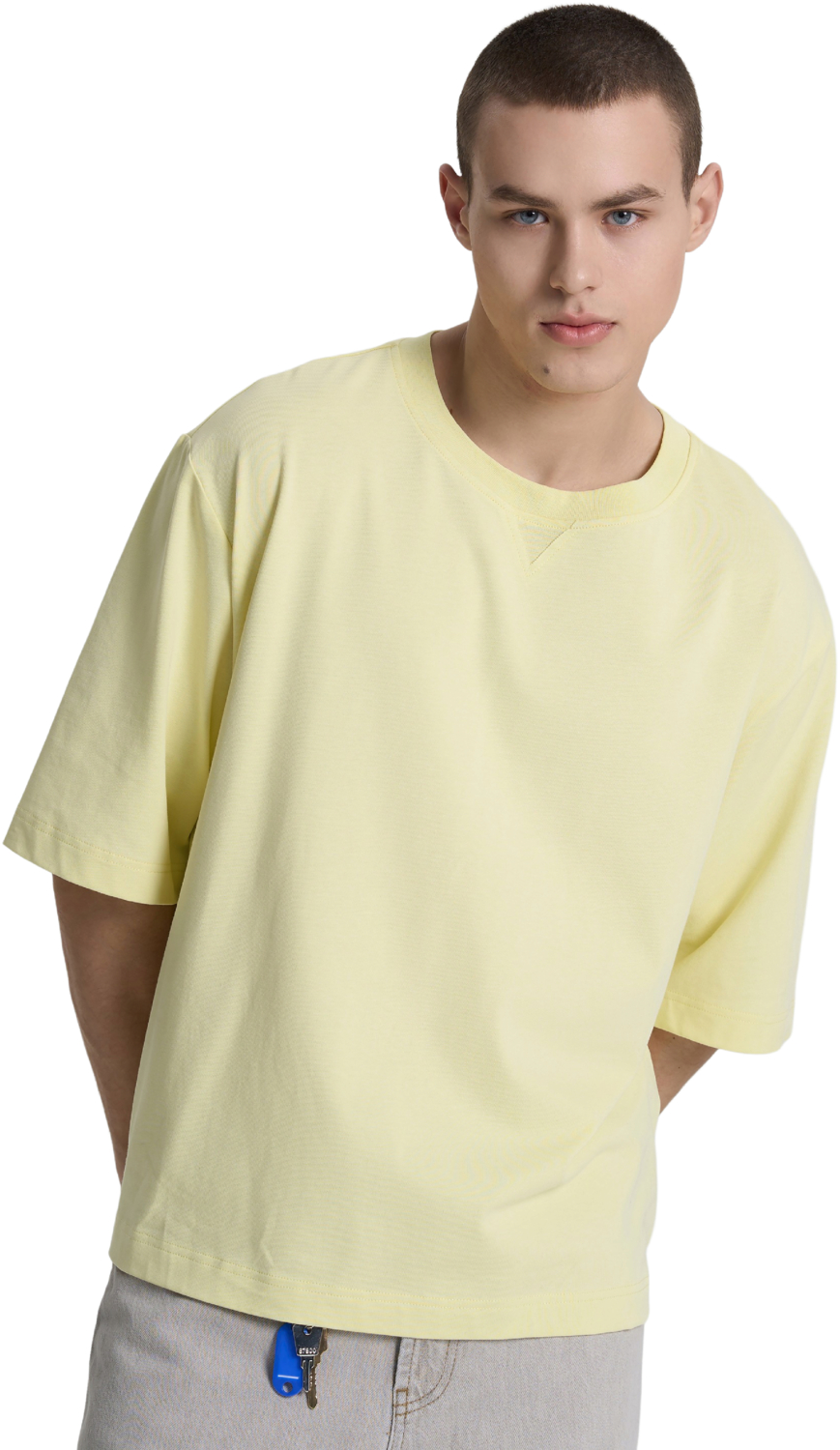 Футболка хлопковая мужская Roza 240652 XL светло-жолтая