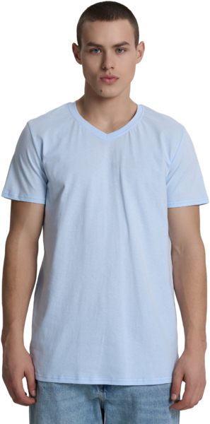 Футболка хлопковая мужская Roza 240444 XL голубая фото 