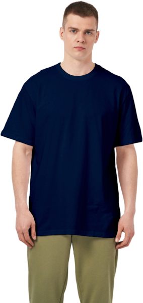 Футболка хлопковая мужская Roza 220501 2XL темно-синяя фото 