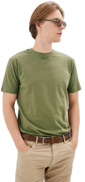 Футболка хлопковая мужская Roza 170201 3XL темно-оливковая фото 