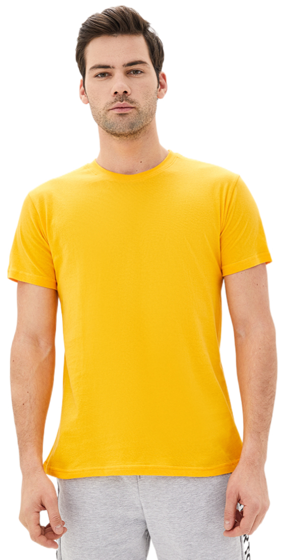 Футболка хлопковая мужская Roza 170201 L желтая фото 1
