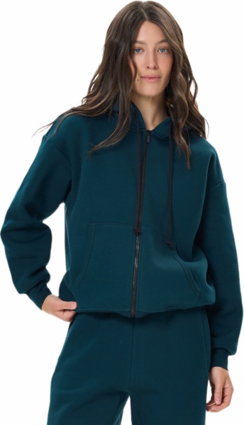 Худі на застібці жіноче Roza 241204 L синьо-зеленефото