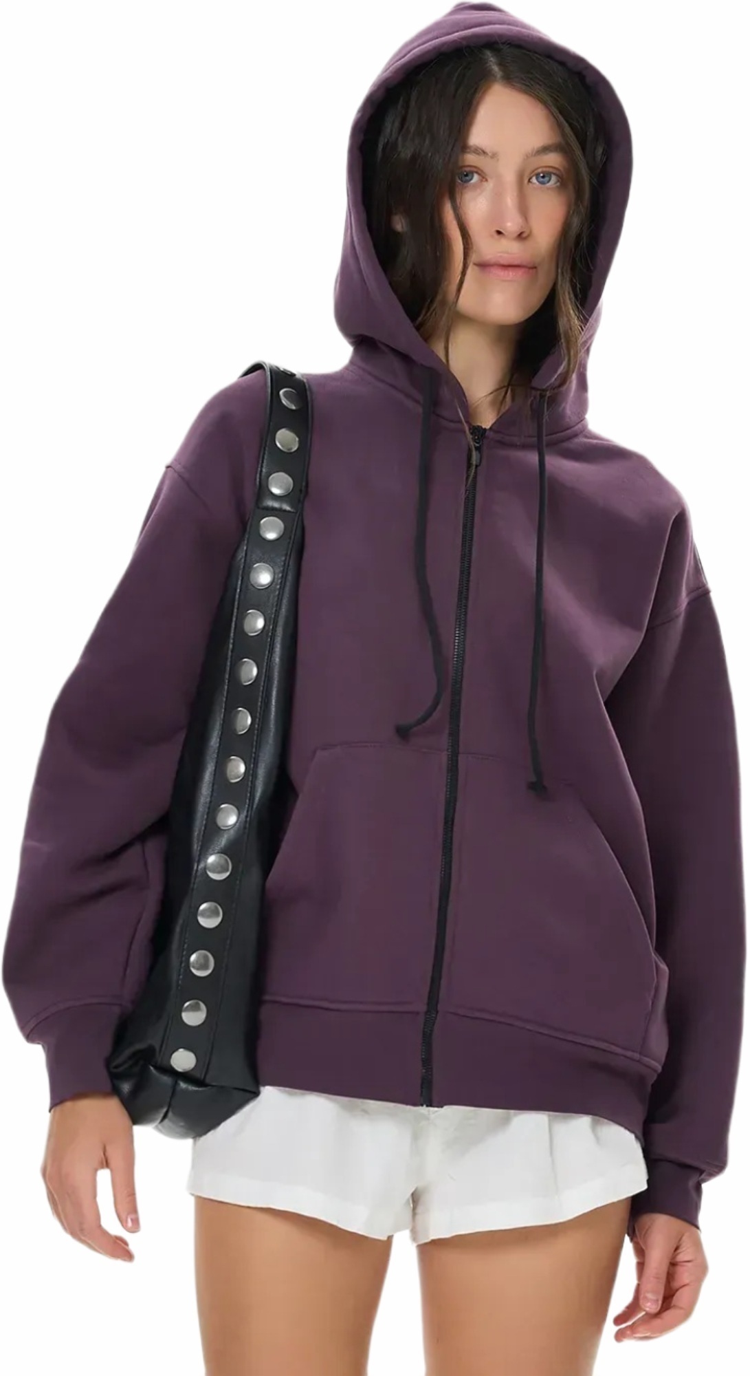 Худі на застібці жіноче Roza 240427 S фіолетовефото1