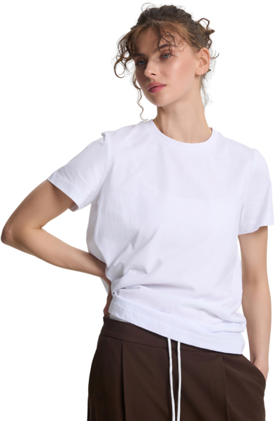 Футболка хлопковая женская Roza 231107 S белая фото