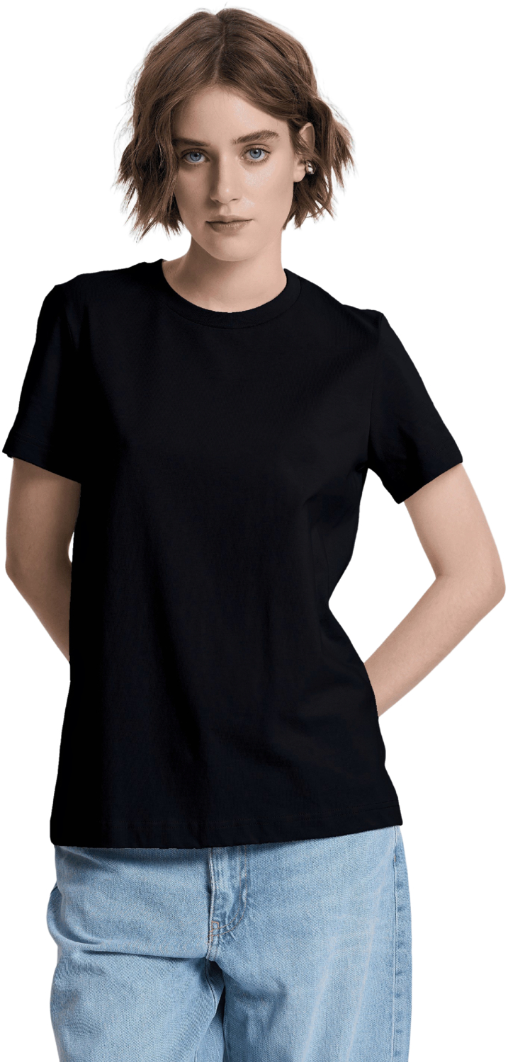 Футболка хлопковая женская Roza 231107 XS черная