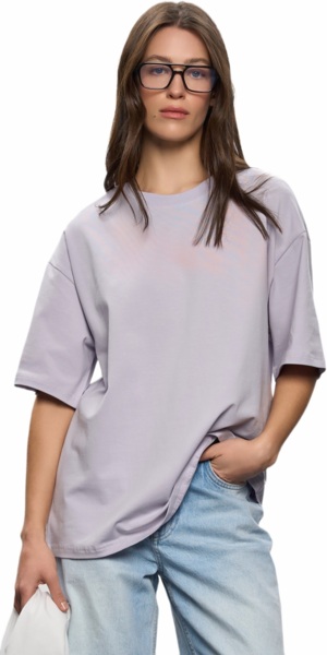 Футболка хлопковая женская Roza 231105 S светло-серая фото 