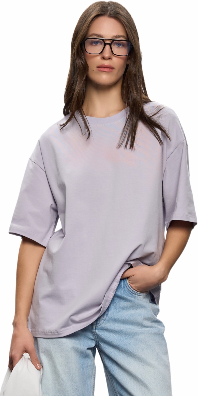 Футболка хлопковая женская Roza 231105 L светло-серая