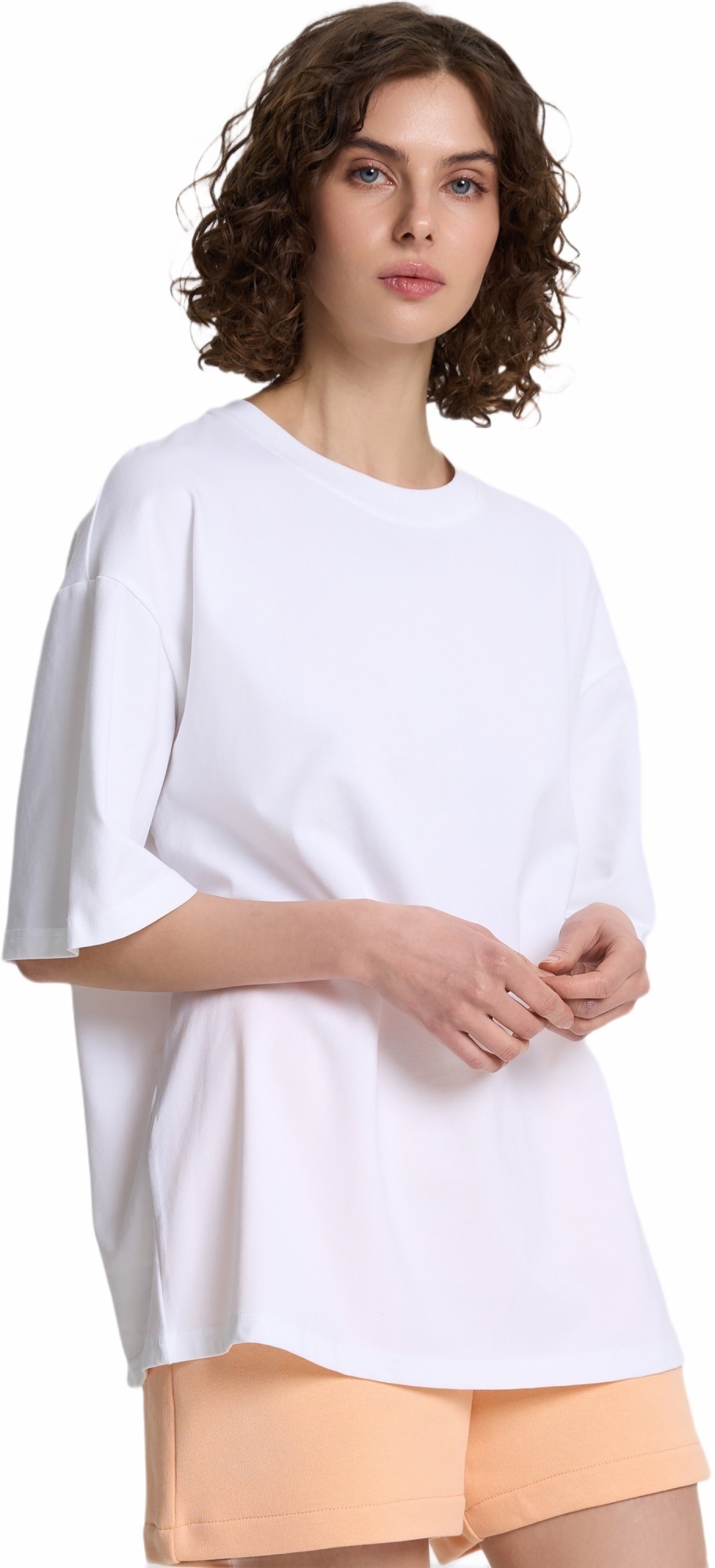 Футболка хлопковая женская Roza 231105 XL белая фото 1