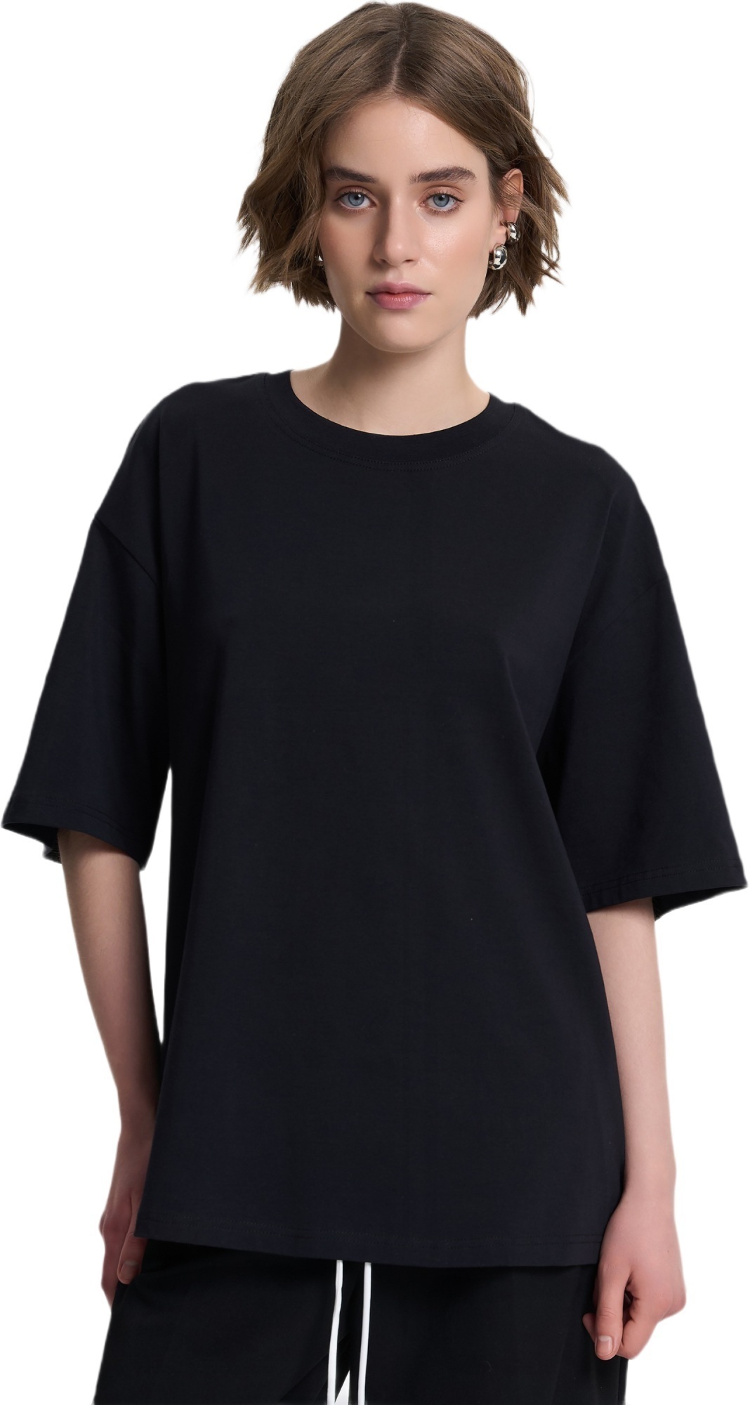 Футболка хлопковая женская Roza 231105 2XL черная фото 1