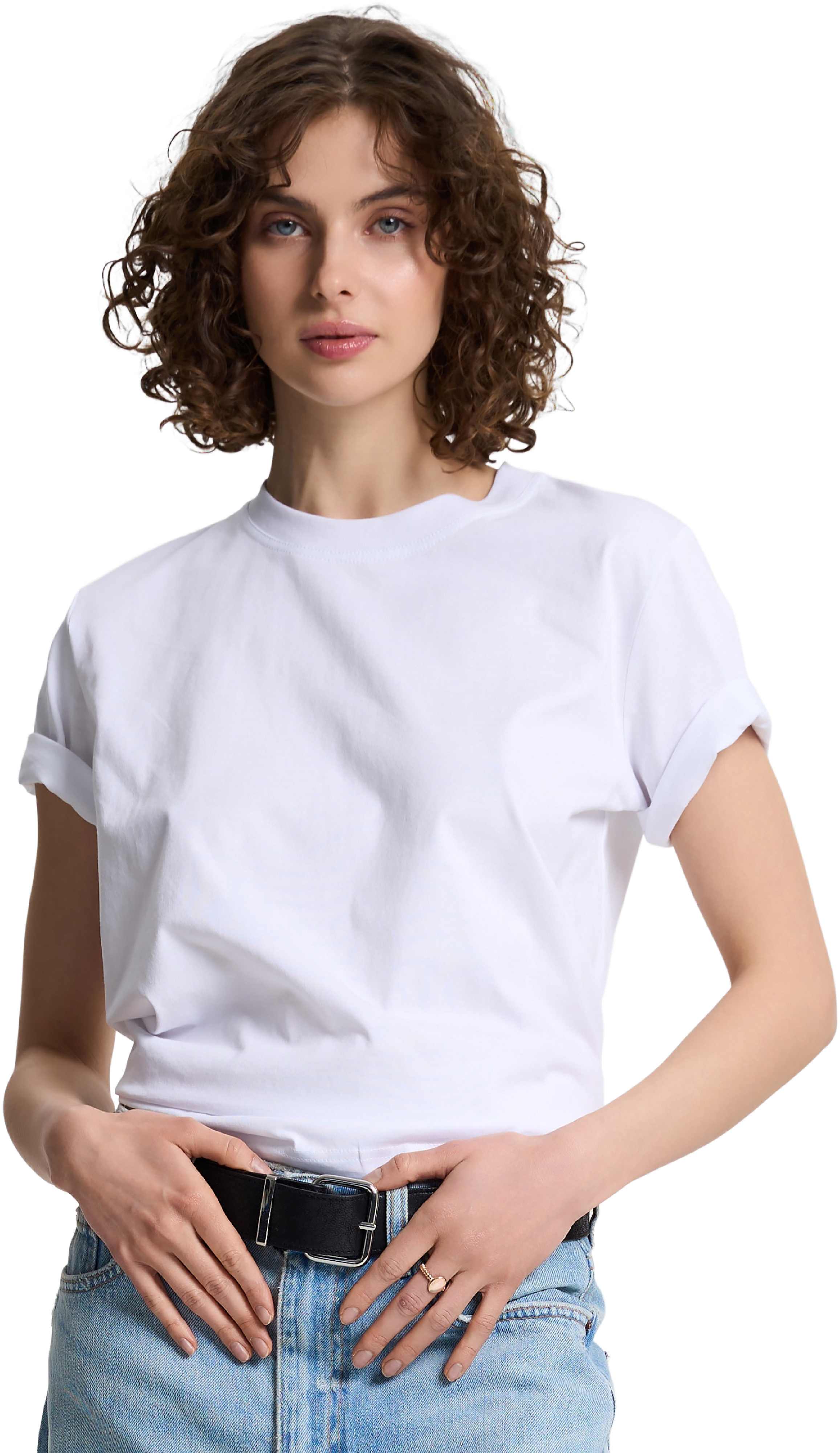 Футболка хлопковая женская Roza 231104 XL белая фото 1