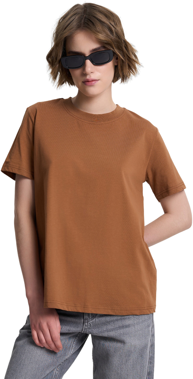 Футболка хлопковая женская Roza 231104 XL светло-коричневая