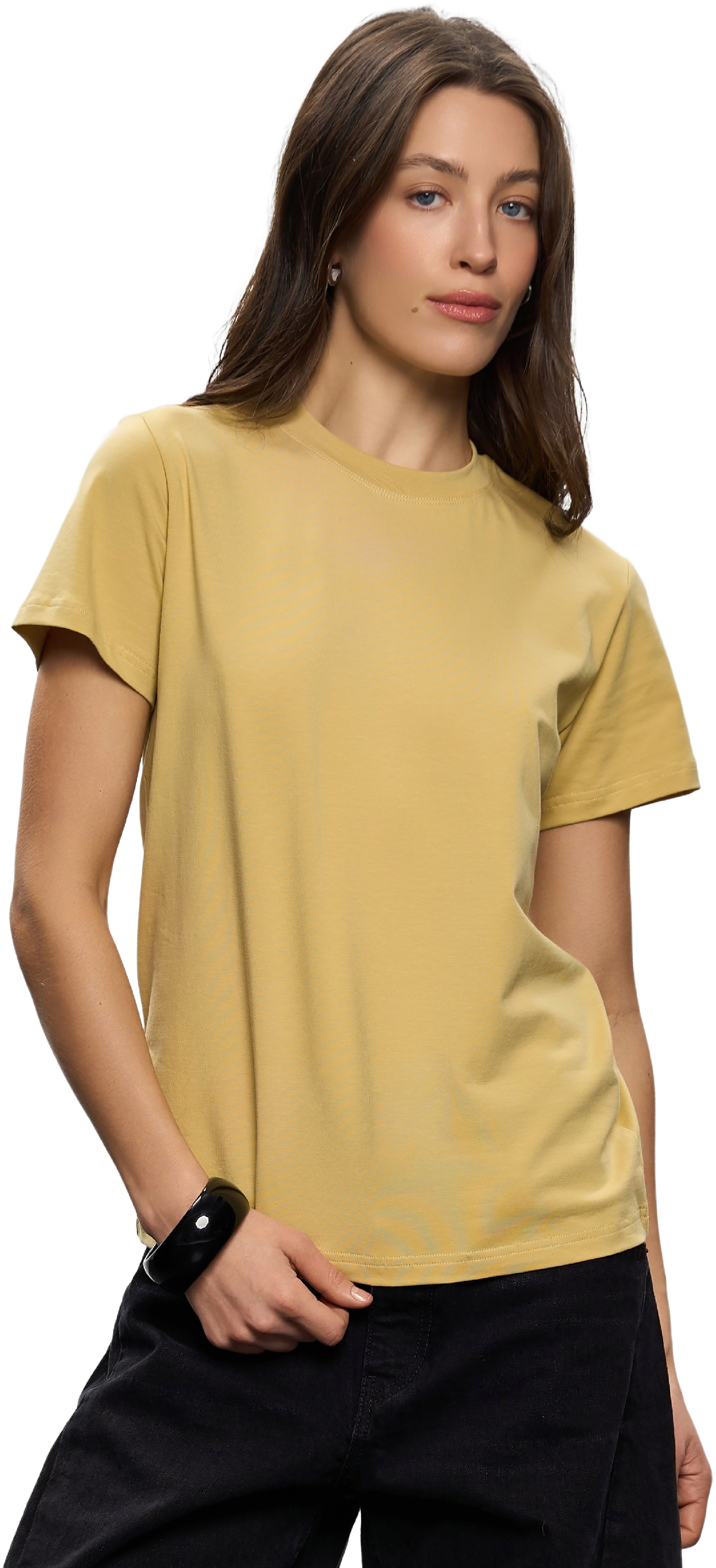 Футболка хлопковая женская Roza 231103 XS бежевая фото 1